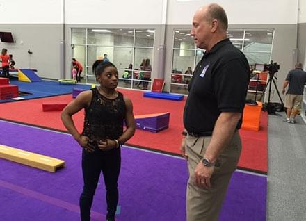 Simone Biles with Robert Andrews